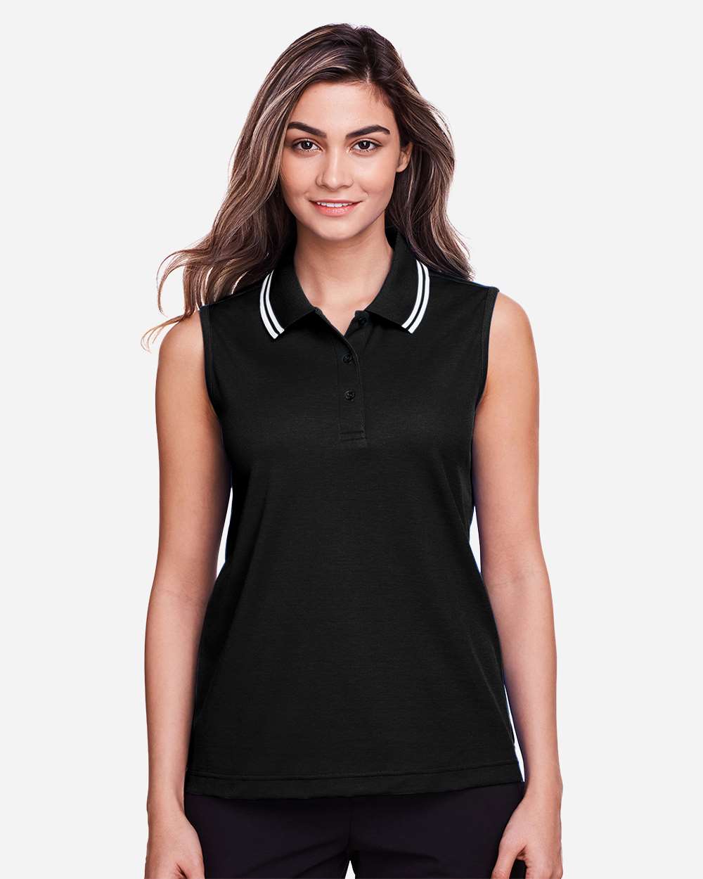 トップス Reracs FRONT TUCK SLEEVELESS POLO(BLACK) Reracs FRONT TUCK SLEEVELESS POLO(BLACK) トップス