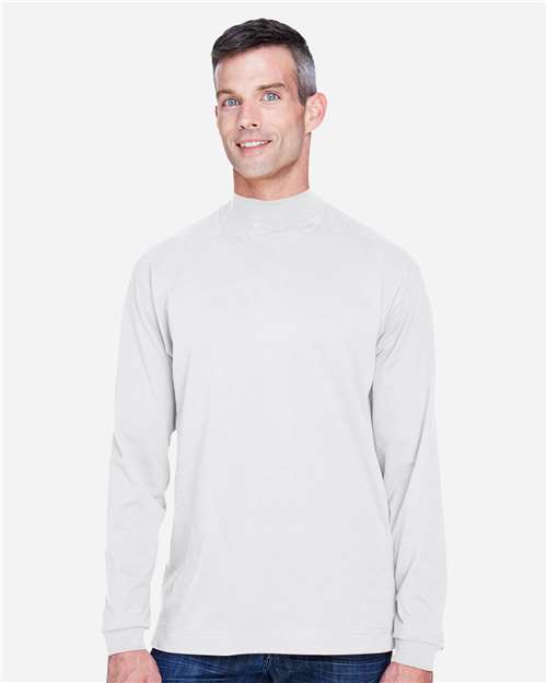Devon & Jones D420 - Unisex Sueded Jersey Mock Neck T-Shirt