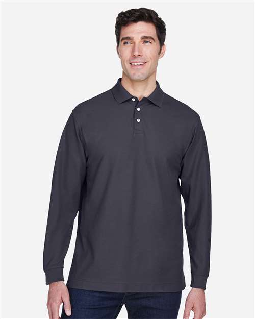 Men's Pima Piqué Long Sleeve Polo