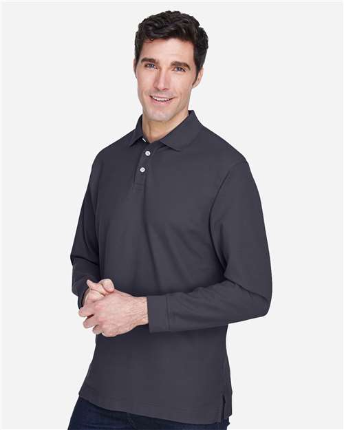 Men's Pima Piqué Long Sleeve Polo