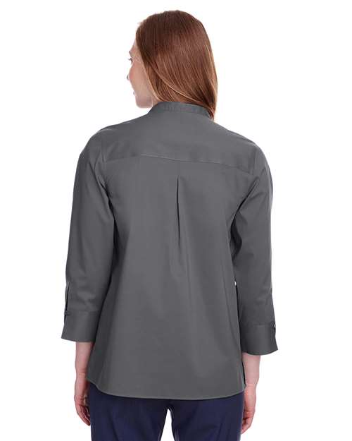 Women's Crown Collection® Stretch Broadcloth Three-Quarter Sleeve Blouse