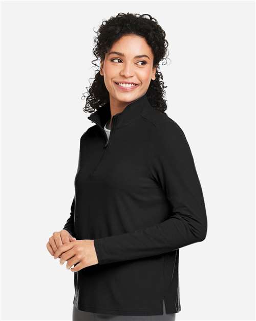 Women's Raleigh Stretch Quarter-Zip Pullover – On Model – Side