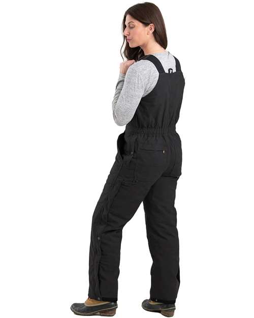 Women's Softstone Duck Insulated Bib Overall – On Model – Back