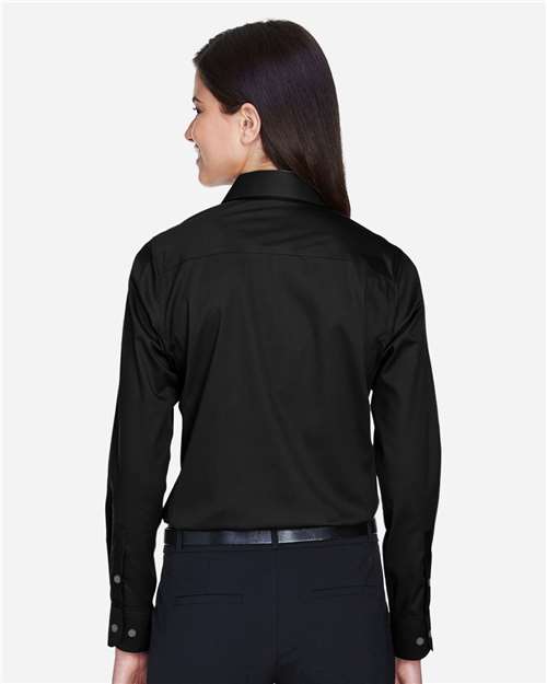 Women's Crown Collection® Solid Stretch Twill Woven Dress Shirt