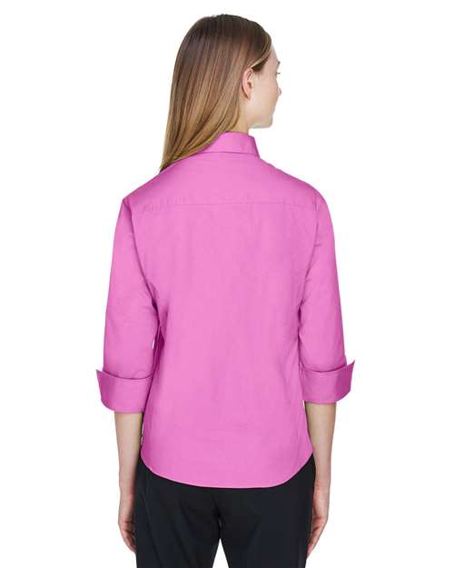 Women's Perfect Fit™ Three-Quarter Sleeve Stretch Poplin Dress Shirt