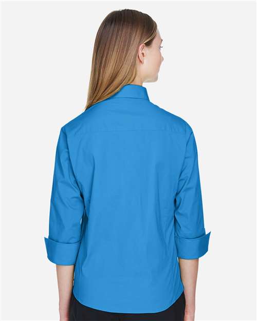 Women's Perfect Fit™ Three-Quarter Sleeve Stretch Poplin Dress Shirt