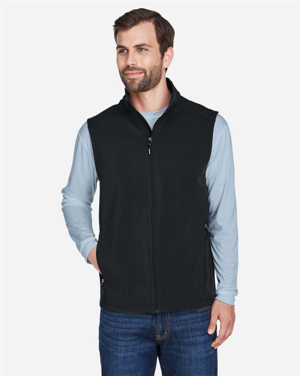 🔥 CORE365 Men's Cruise Two-Layer Fleece Bonded Soft Shell Vest Up To 5XL CE701 - Picture 3 of 21