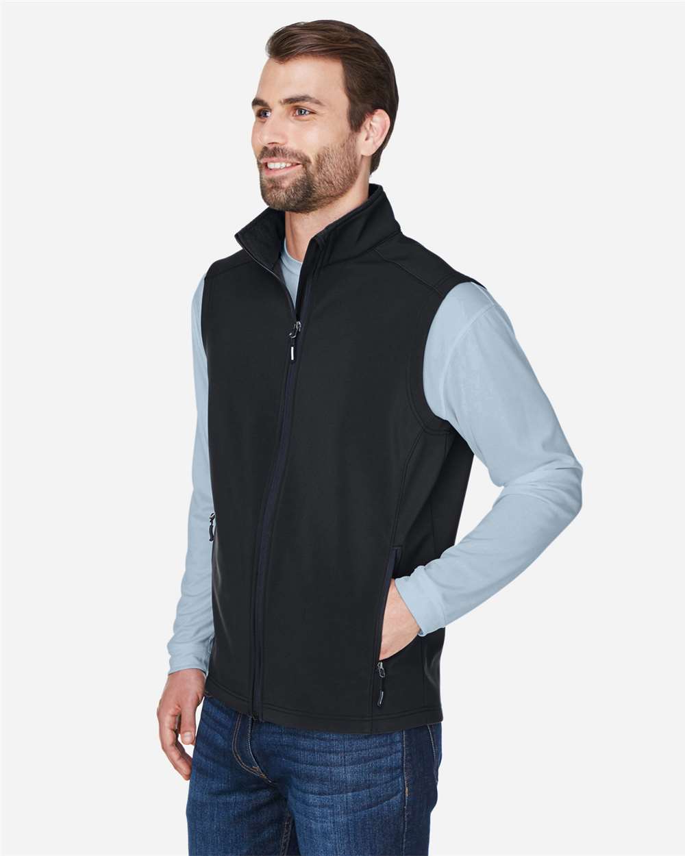 🔥 CORE365 Men's Cruise Two-Layer Fleece Bonded Soft Shell Vest Up To 5XL CE701 - Picture 2 of 21