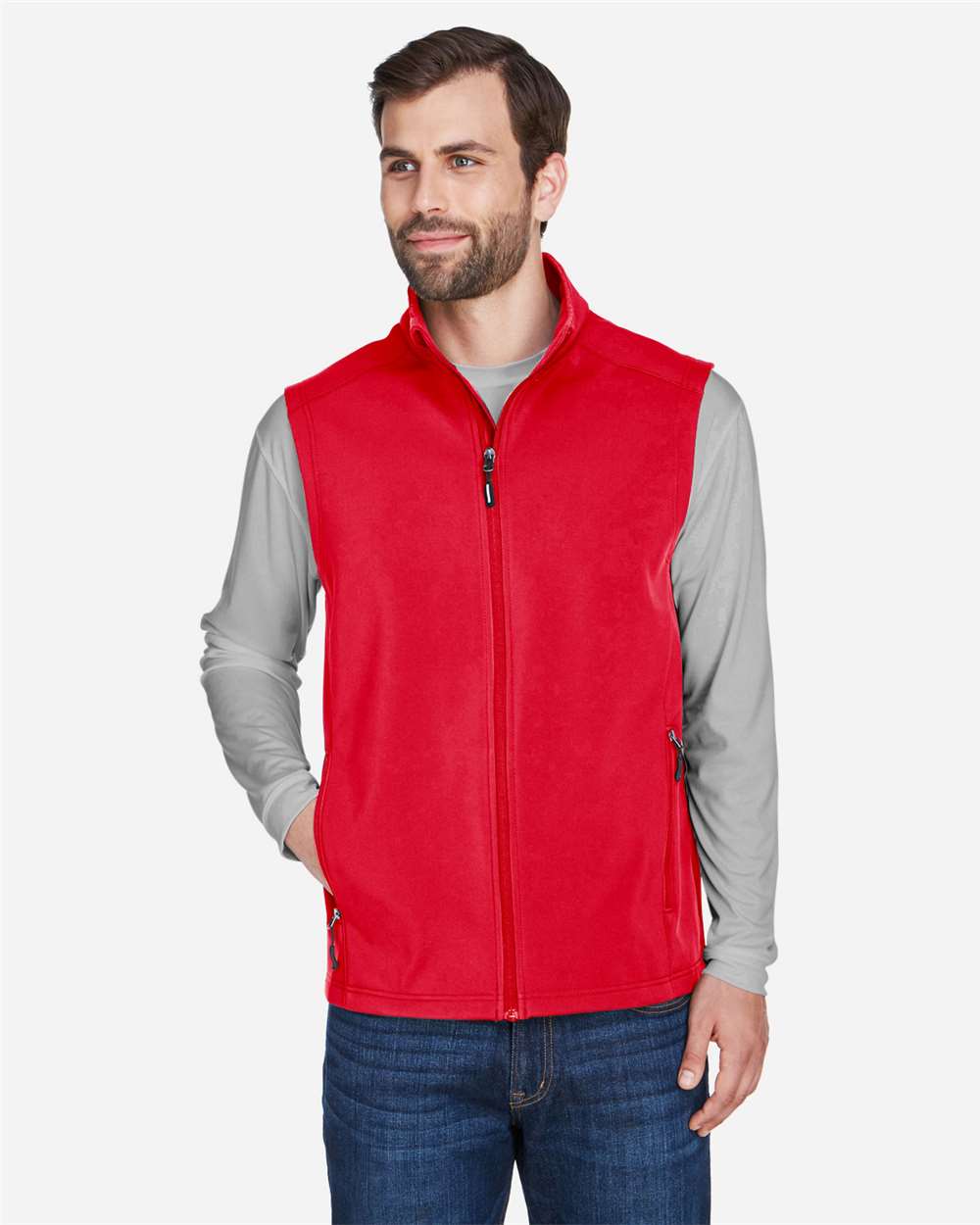 🔥 CORE365 Men's Cruise Two-Layer Fleece Bonded Soft Shell Vest Up To 5XL CE701 - Picture 18 of 21