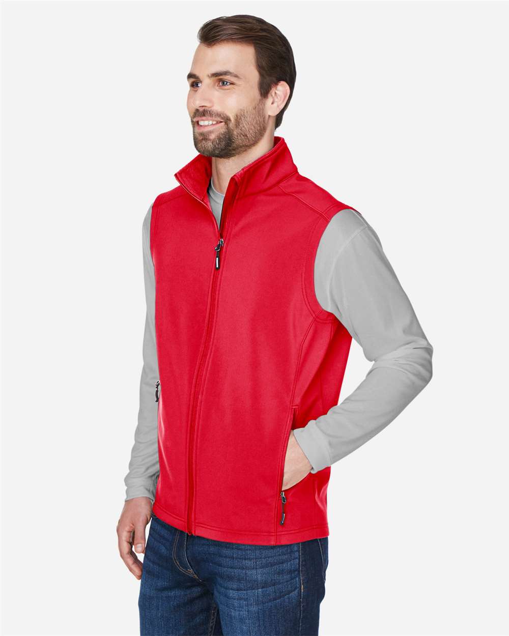 🔥 CORE365 Men's Cruise Two-Layer Fleece Bonded Soft Shell Vest Up To 5XL CE701 - Picture 17 of 21