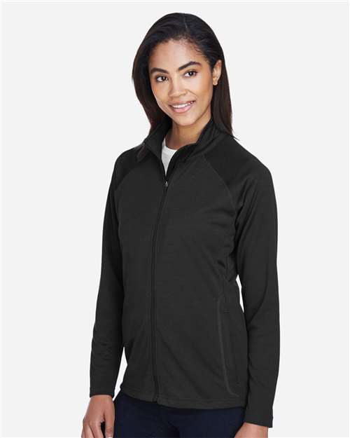 Women's Stretch Tech-Shell® Compass Full-Zip Jacket – On Model – Side