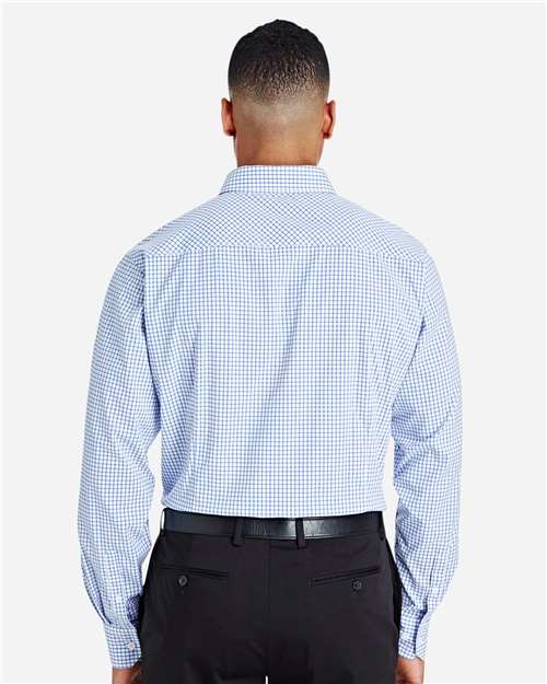 Men's CrownLux Performance® Micro Windowpane Woven Dress Shirt