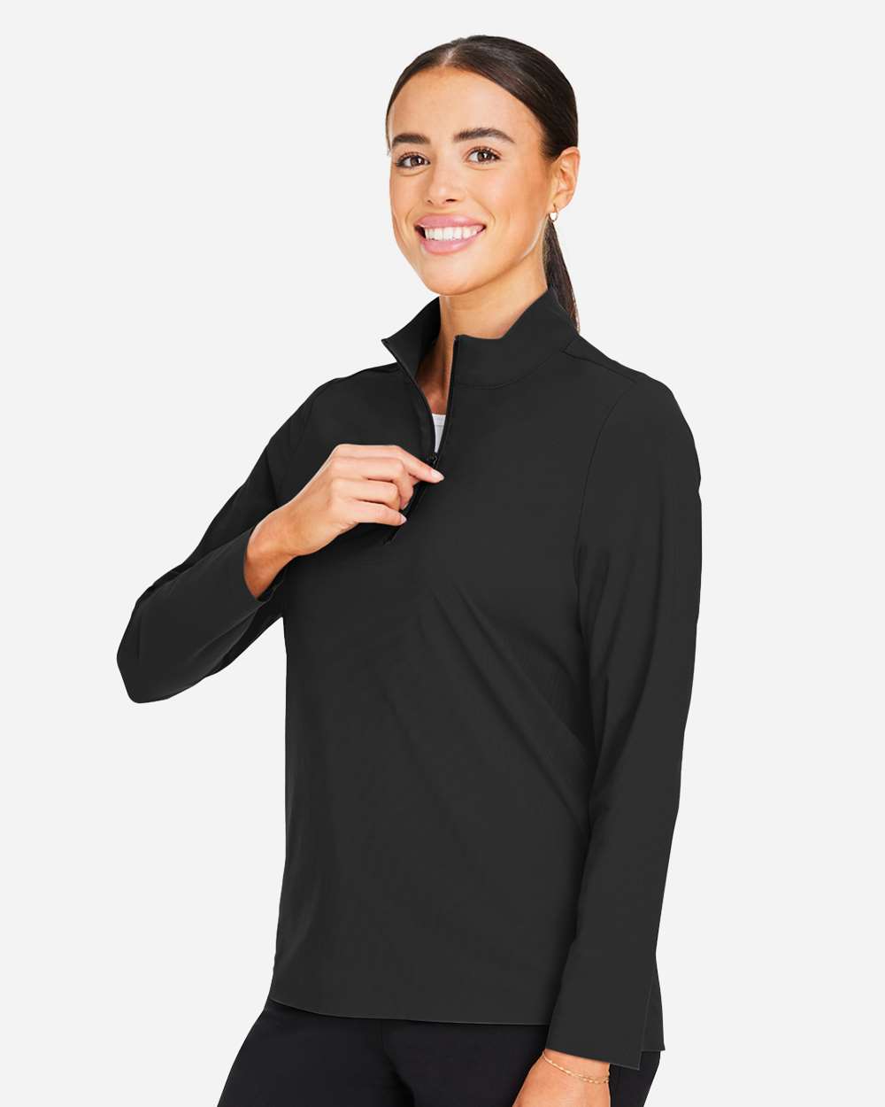 ๐ฅ Devon & Jones Women's CrownLux Windsor Quarter-Zip Pullover Up To 3XL DG410W - Picture 2 of 25