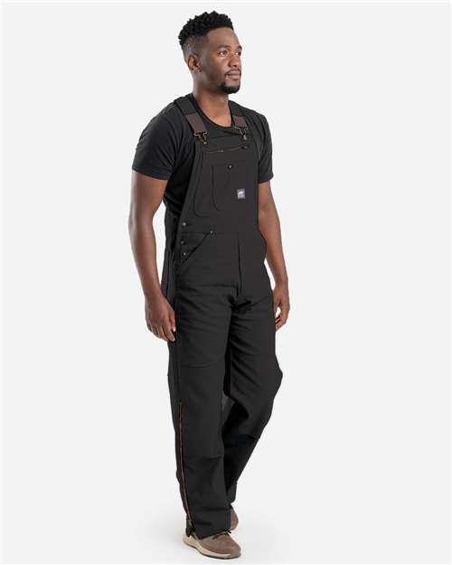 Men's Slab Unlined Duck Bib Overall – On Model – Side