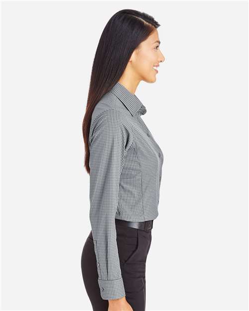 Women's CrownLux Performance® Tonal Mini Check Woven Dress Shirt