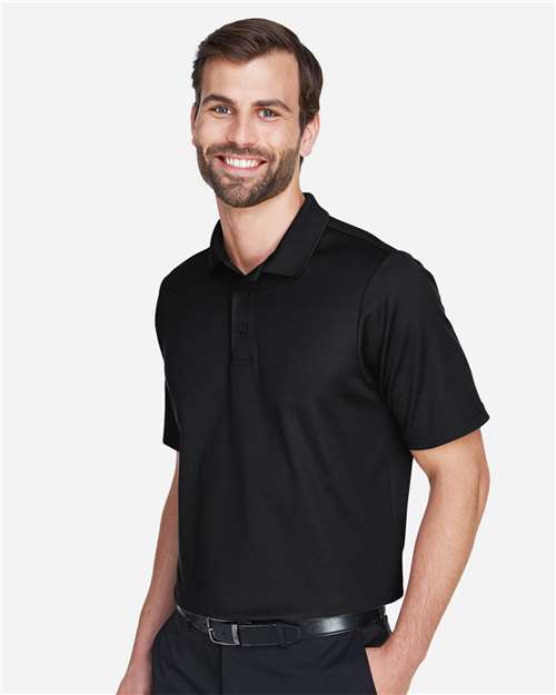 Men's Tall CrownLux Performance® Plaited Polo – On Model – Side