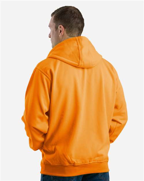 Men's Heritage Thermal-Lined Full-Zip Hooded Sweatshirt – On Model – Back