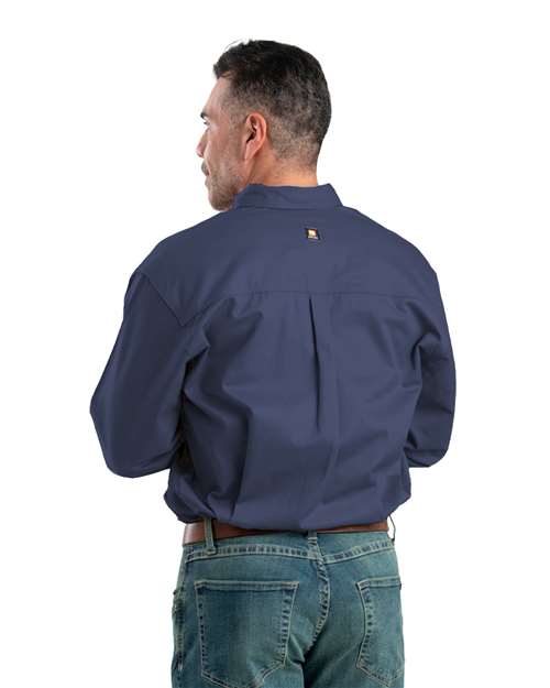 Men's Tall Flame-Resistant Button Down Work Shirt – On Model – Back
