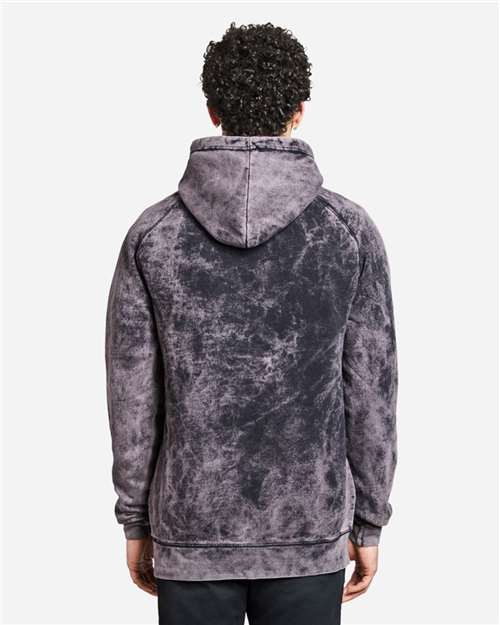 Unisex Vintage Raglan Hooded Sweatshirt – On Model – Back