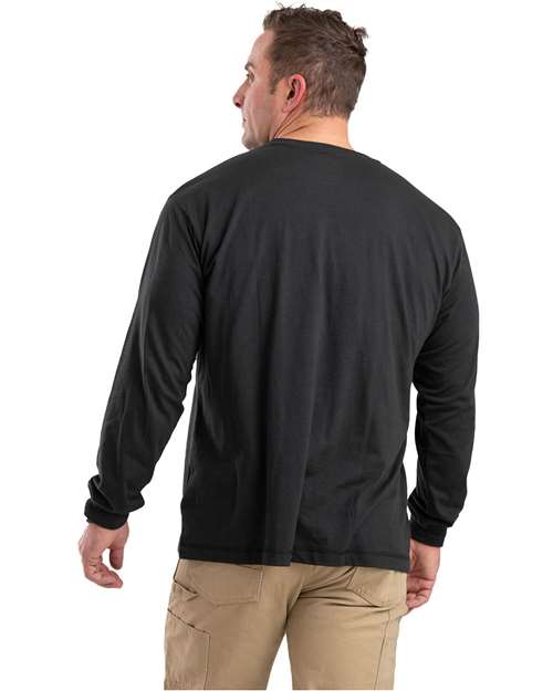 Men's Tall Performance Long Sleeve Pocket T-Shirt – On Model – Back