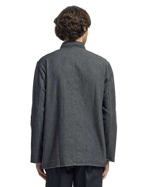Unisex Denim Chef's Jacket – On Model – Back