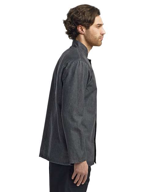 Unisex Denim Chef's Jacket – On Model – Side