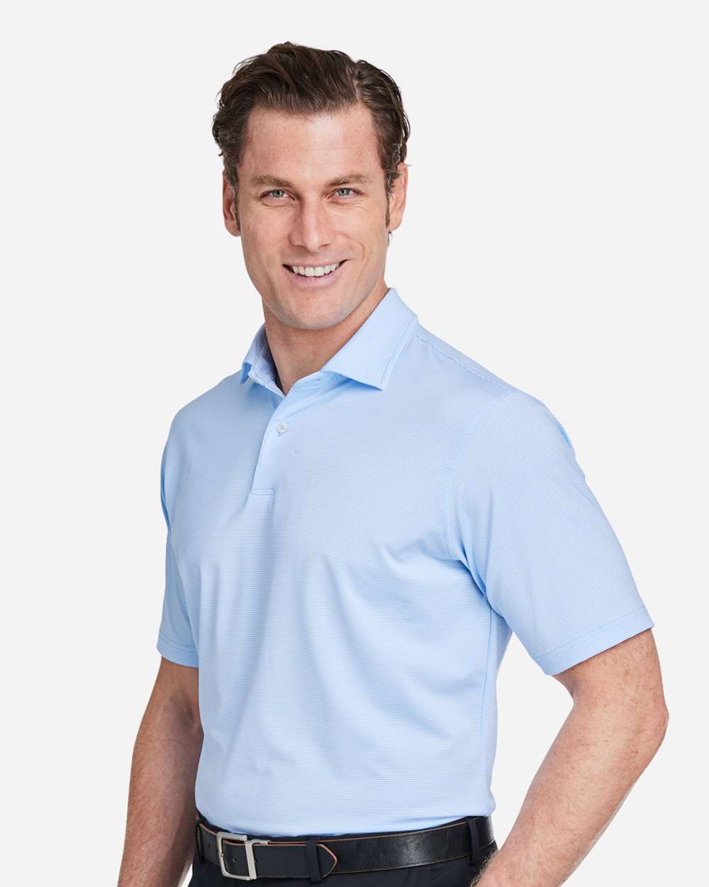 Fairway & Greene I11526 - Men's USA Made Mini Stripe Tech Polo