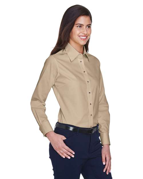 Women's Easy Blend™ Long Sleeve Twill Dress Shirt with Stain-Release