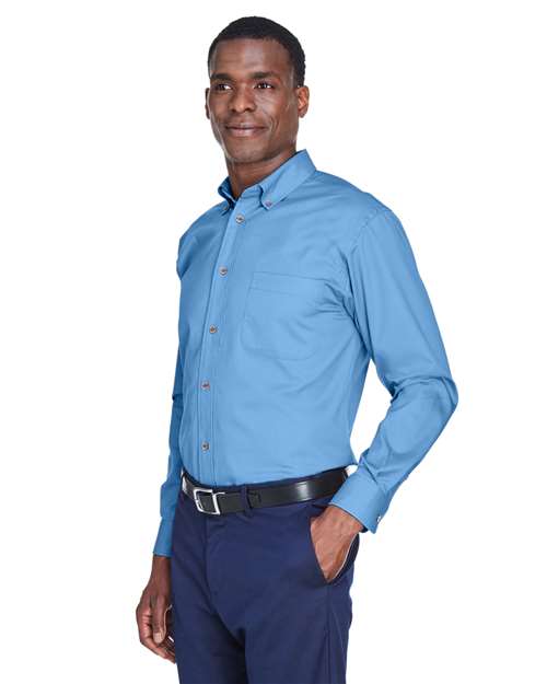 Men's Easy Blend™ Twill Shirt – On Model – Side