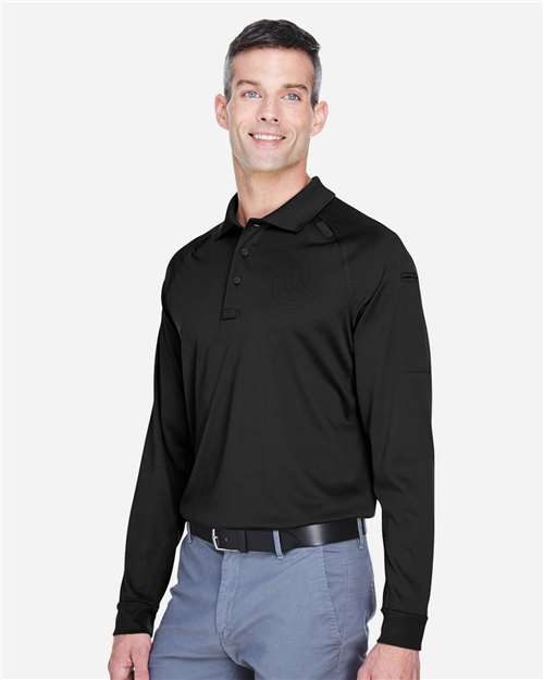 Men's Advantage Long Sleeve Tactical Polo – On Model – Side