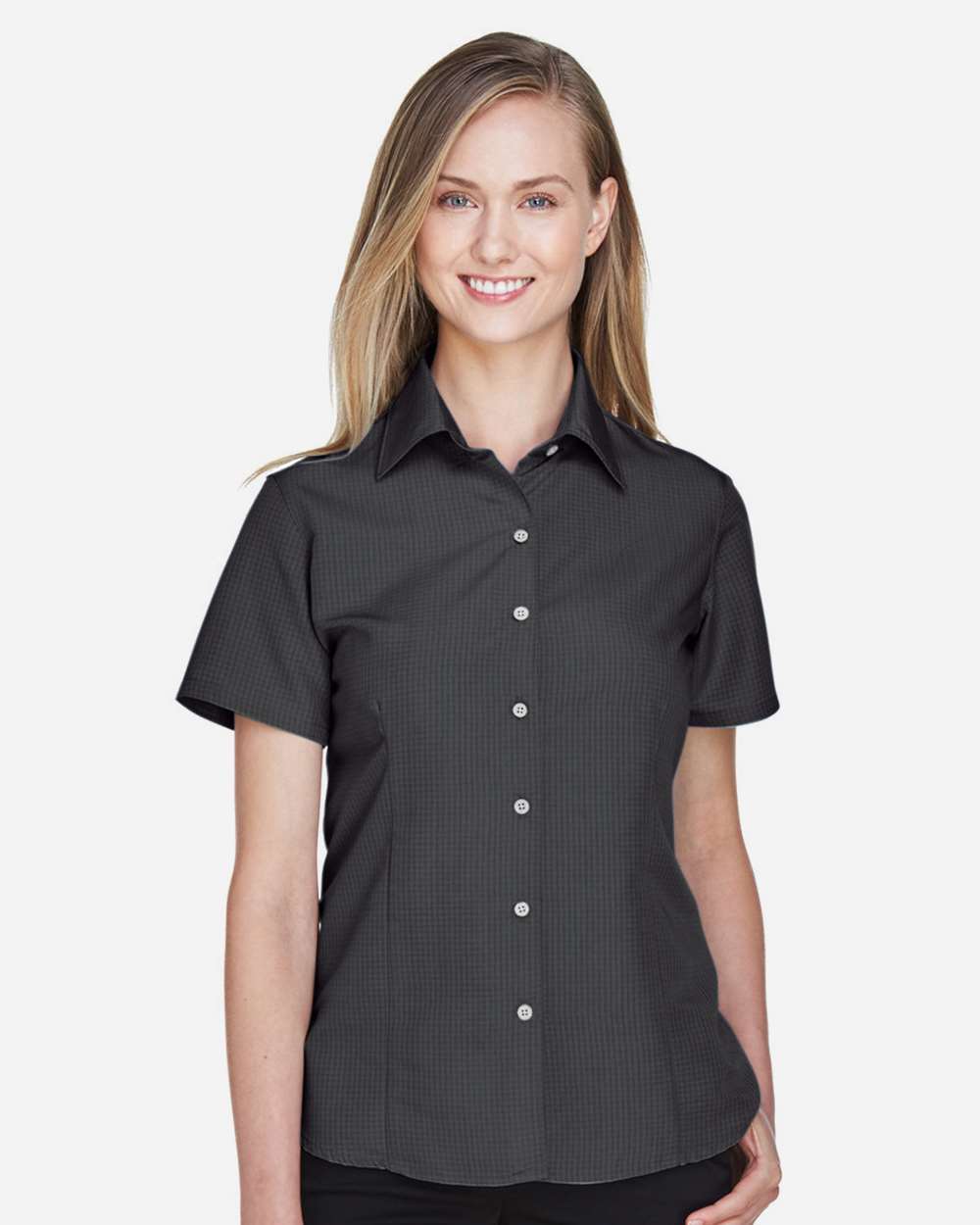 đ„ Harriton Women Barbados Textured Camp Shirt Short Sleeve Up To 3XL M560W - Picture 3 of 51