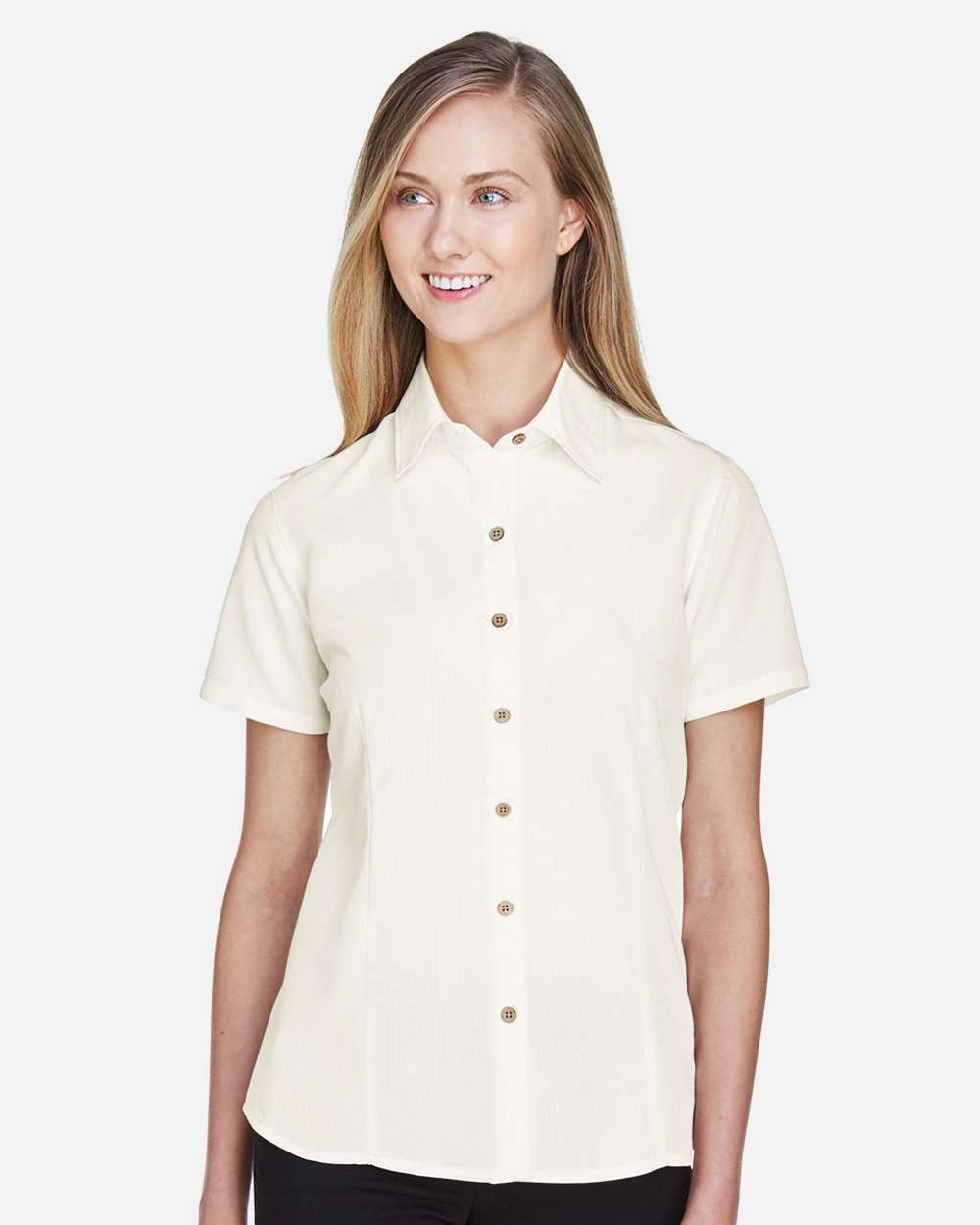 đ„ Harriton Women Barbados Textured Camp Shirt Short Sleeve Up To 3XL M560W - Picture 13 of 51