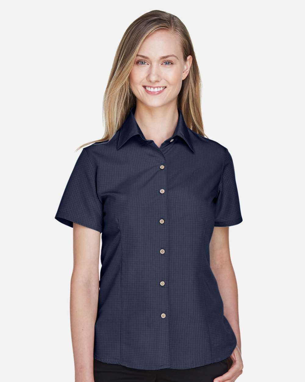 đ„ Harriton Women Barbados Textured Camp Shirt Short Sleeve Up To 3XL M560W - Picture 23 of 51