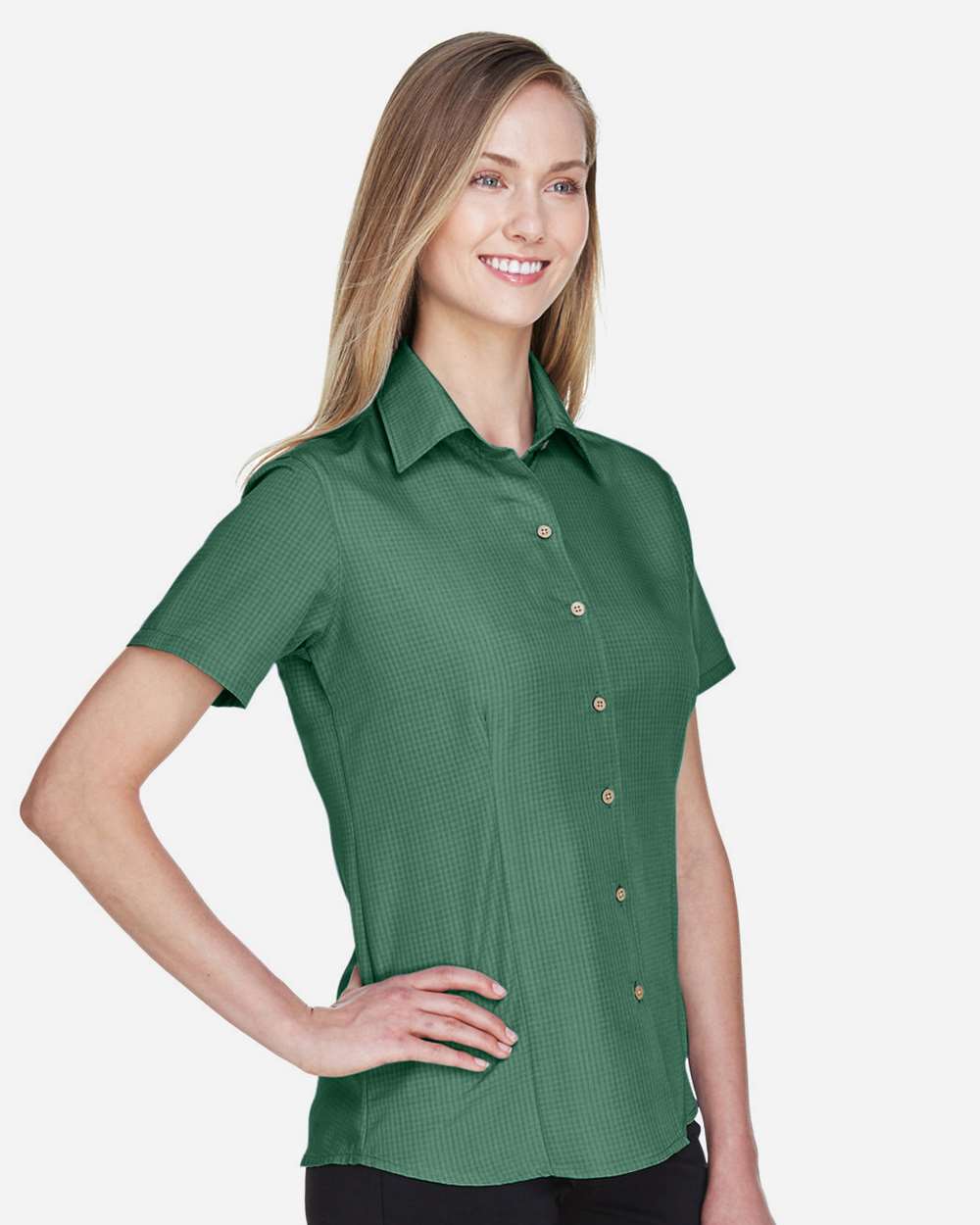 đ„ Harriton Women Barbados Textured Camp Shirt Short Sleeve Up To 3XL M560W - Picture 32 of 51
