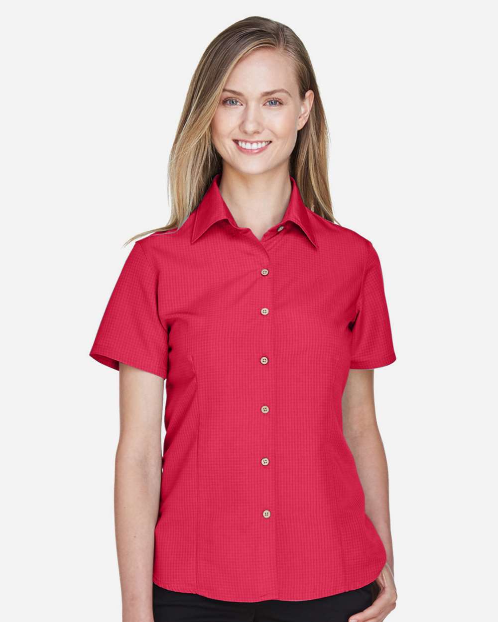 đ„ Harriton Women Barbados Textured Camp Shirt Short Sleeve Up To 3XL M560W - Picture 38 of 51
