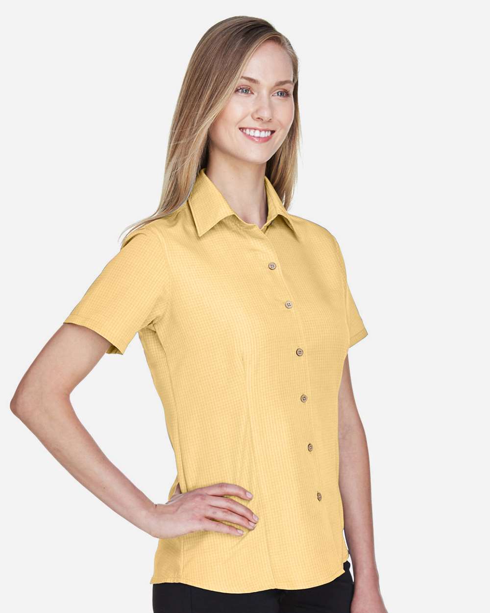 đ„ Harriton Women Barbados Textured Camp Shirt Short Sleeve Up To 3XL M560W - Picture 42 of 51