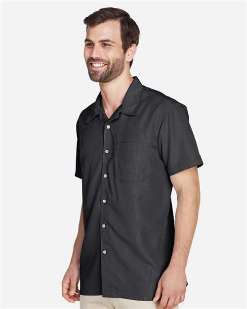 Men's Barbados Textured Camp Shirt – On Model – Side