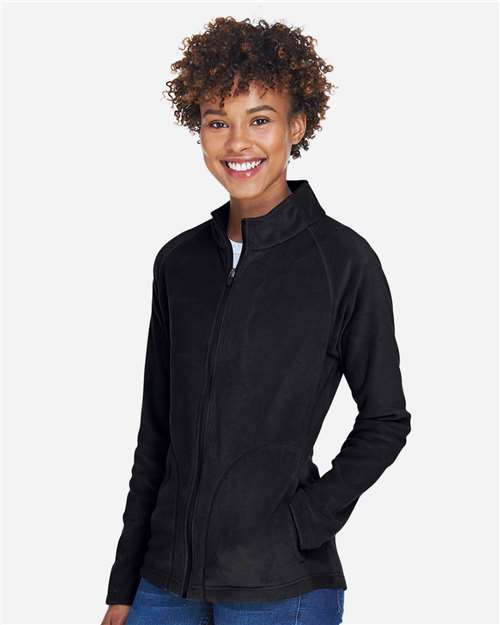 Women's Campus Microfleece Jacket – On Model – Side