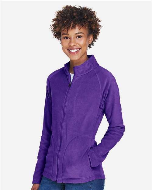 Women's Campus Microfleece Jacket – On Model – Side