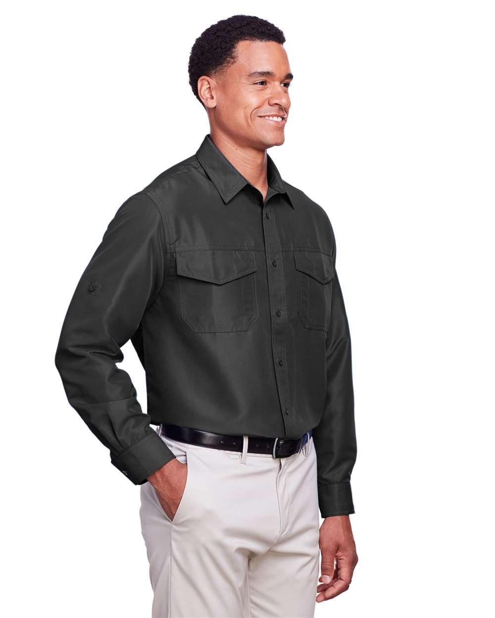 π₯ Harriton Men Key West Performance Staff Shirt pocket Up To 5XL M580L - Picture 12 of 36