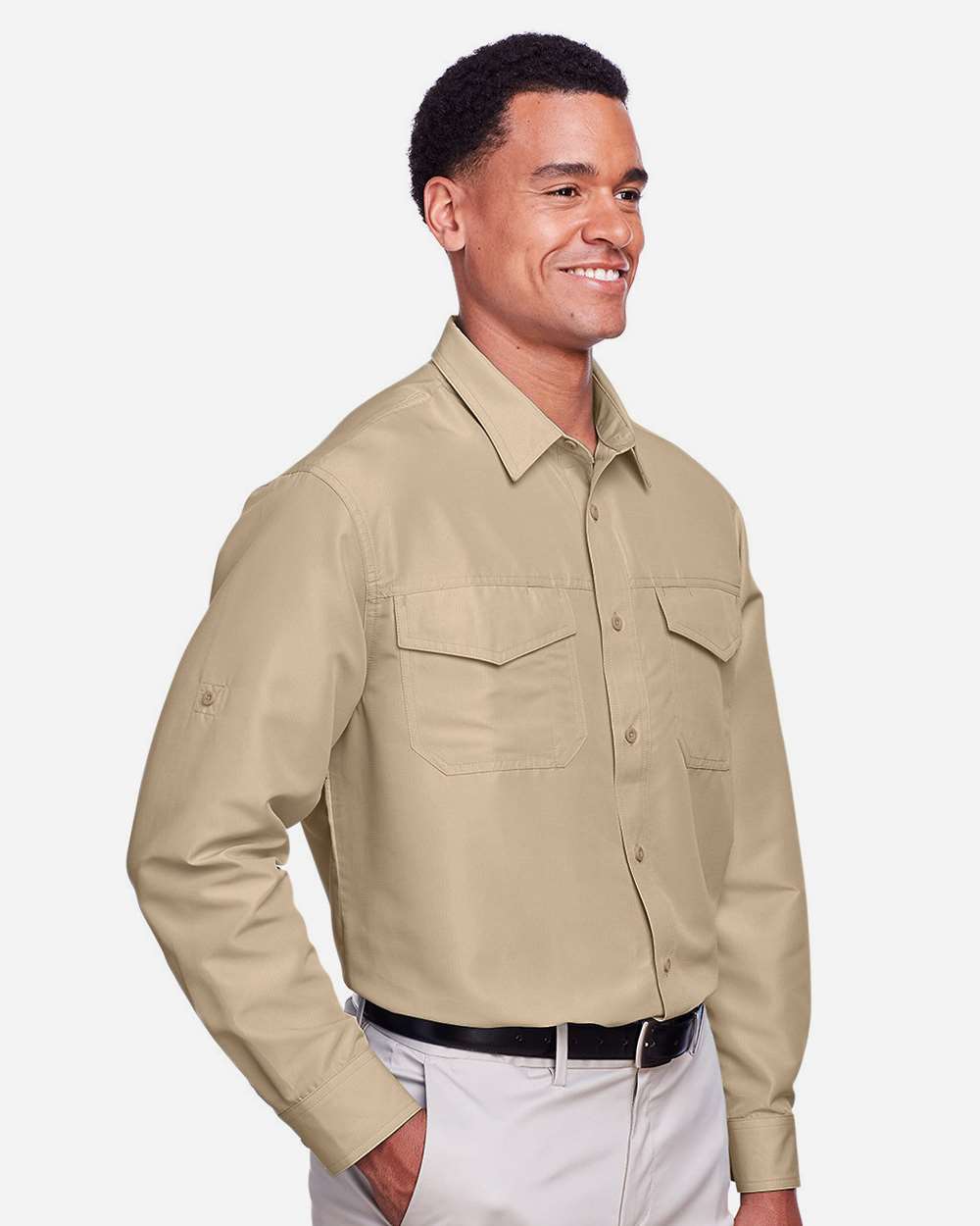 π₯ Harriton Men Key West Performance Staff Shirt pocket Up To 5XL M580L - Picture 17 of 36
