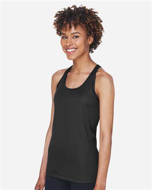 Women's Zone Performance Racerback Tank – On Model – Side