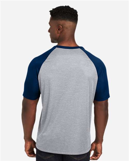 Unisex Zone Colorblock Raglan T-Shirt – On Model – Back