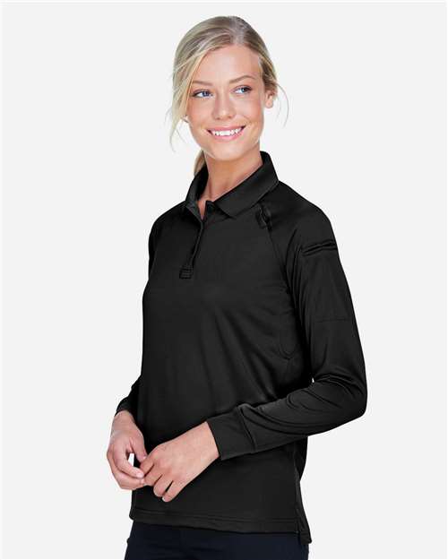Women's Advantage Long Sleeve Tactical Polo – On Model – Side