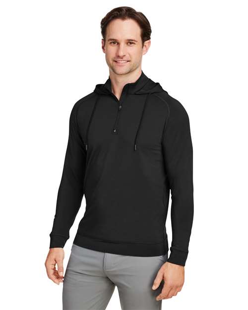 Unisex Vandyke Quarter-Zip Hooded Pullover