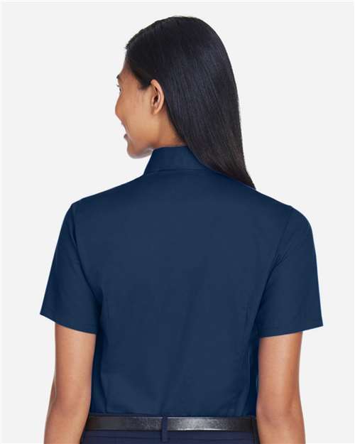 Women's Easy Blend™ Short Sleeve Twill Dress Shirt with Stain-Release