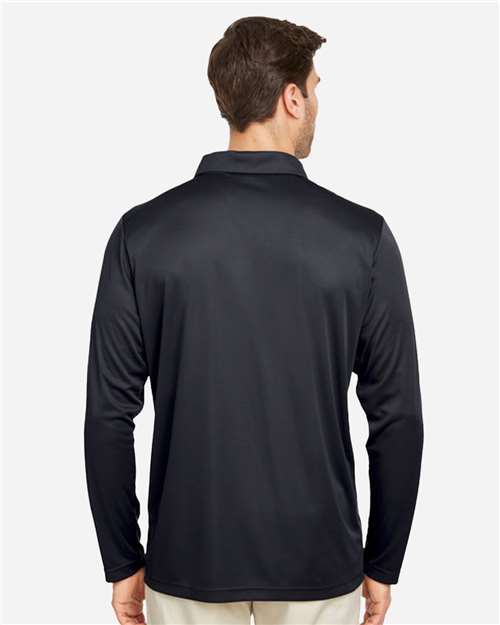 Men's Zone Performance Long Sleeve Polo – On Model – Back