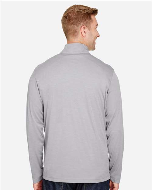 Men's Zone Sonic Heather Performance Quarter-Zip Pullover – On Model – Back