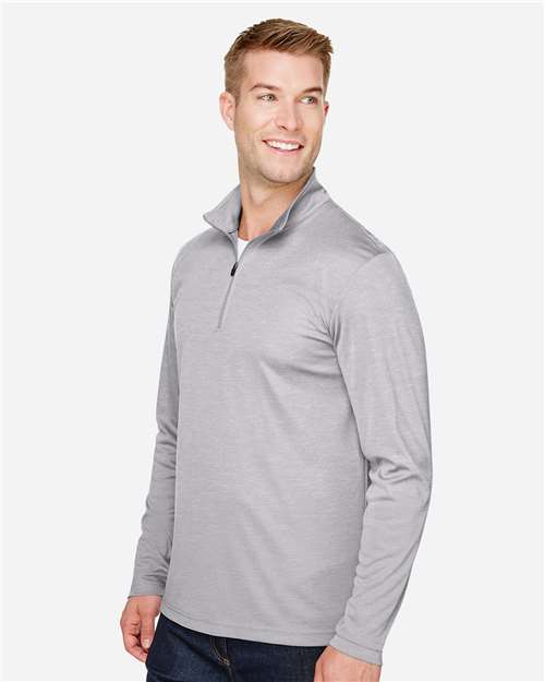 Men's Zone Sonic Heather Performance Quarter-Zip Pullover – On Model – Side
