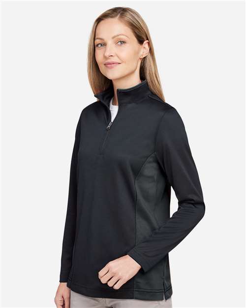 Women's Flash Snag Protection Plus IL Colorblock Quarter-Zip Pullover – On Model – Side